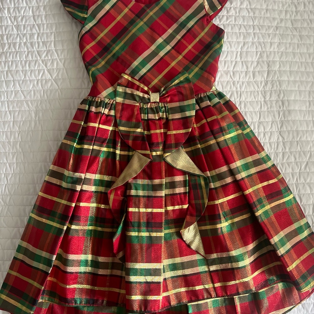 Plaid Holiday Dress for Kids